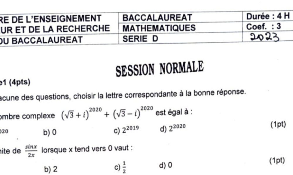 Bac Au Togo Des Preuves De Math Matiques Surprenantes Photos Lom Actu