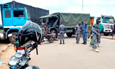 Accident : Collision entre un véhicule militaire et un camion à Lomé