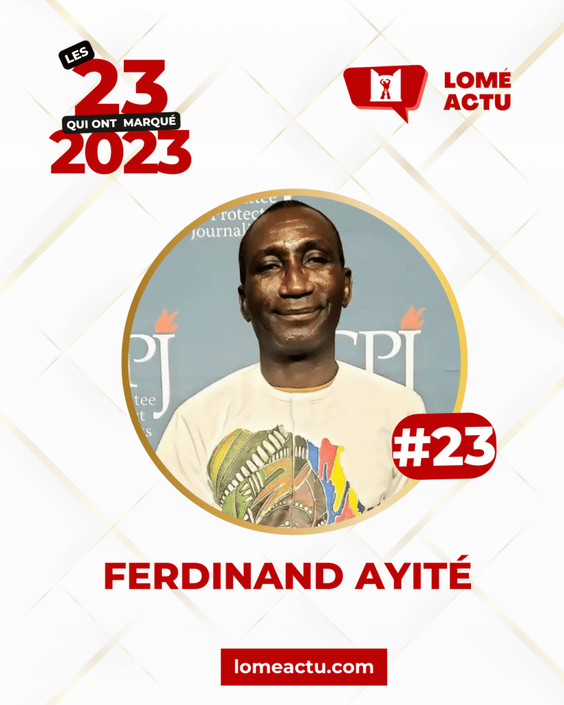 Lomé Actu Hommes de l'année 2023Ferdinand Ayité