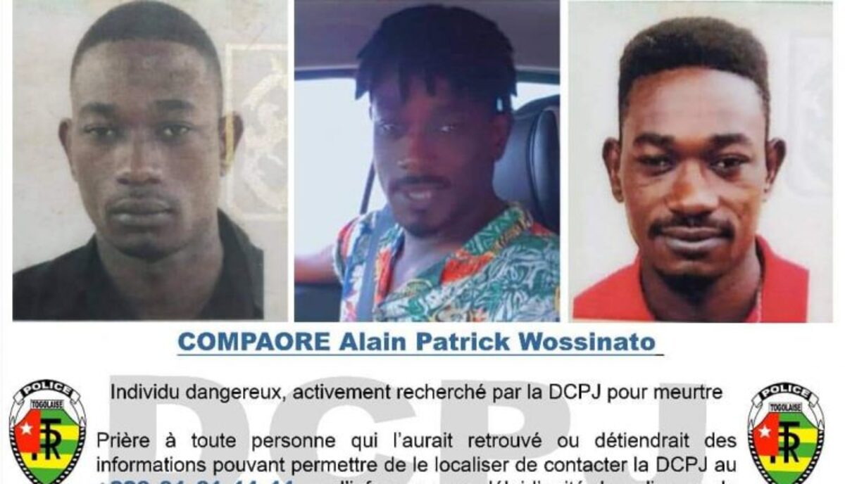 Togo : La DCPJ recherche urgemment un meurtrier présumé