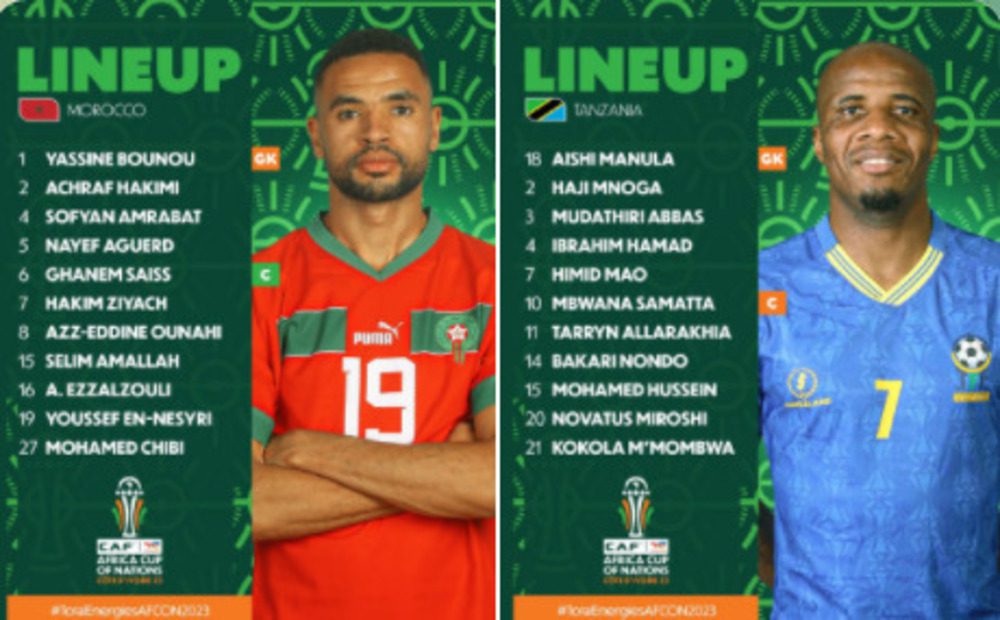 CAN 2024/ Maroc vs. Tanzanie : Les compositions officielles