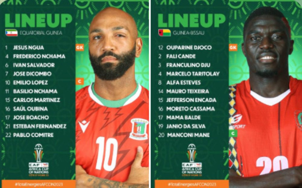 Guinée équatoriale vs. Guinée-Bissau : Les compositions officielles dévoilées