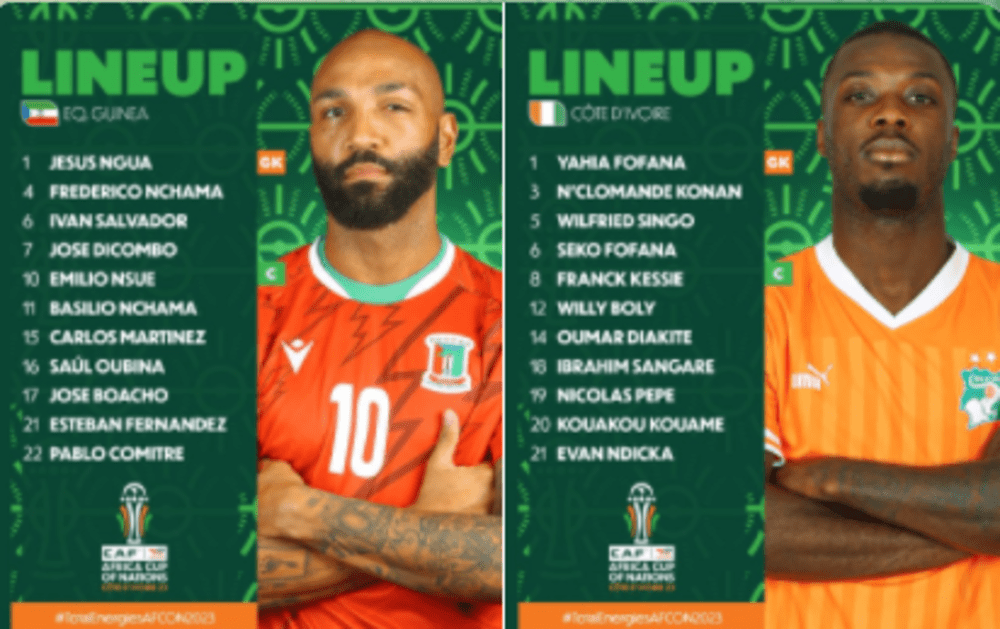 Côte d'Ivoire vs Guinée équatoriale : Compositions officielles dévoilées