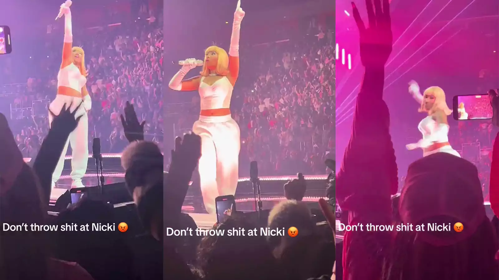 Vidéo : Nicki minaj s'attaque violemment à fan pendant son concert