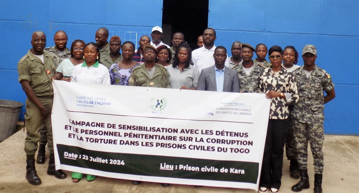 Corruption et torture au Togo : Le personnel et les détenus de la prison civile de Kara sensibilisés