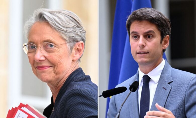 France : Les deux ex Premiers Ministres Élisabeth Borne et Gabriel Attal s'affrontent